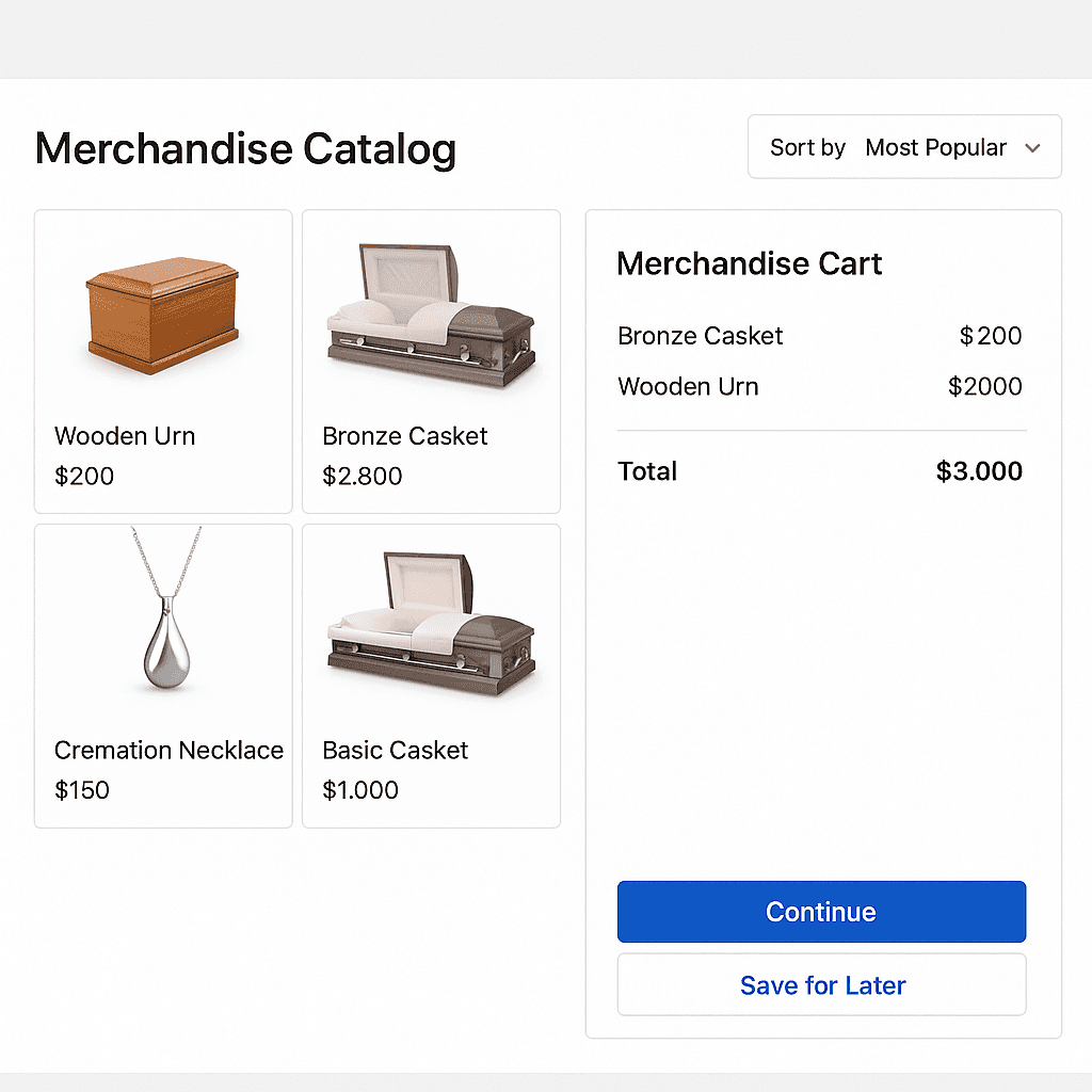 Merchandise Catalog & Cart
